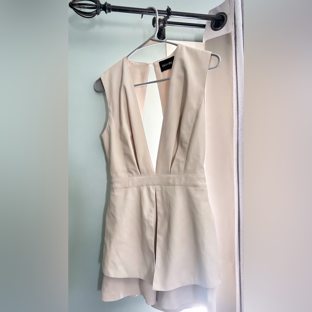 Do + Be Cream Leather Romper!